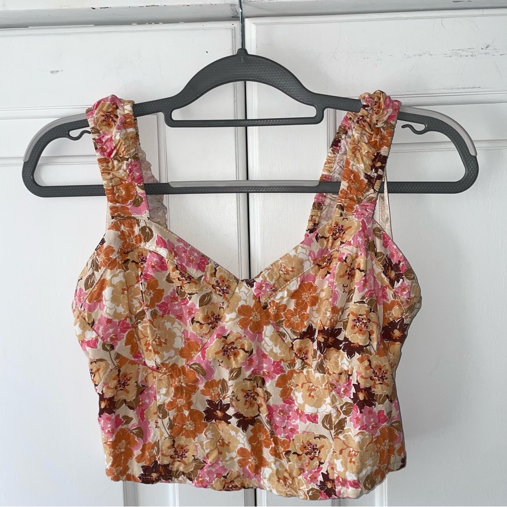 Japna Floral Print Crop Top
